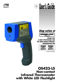 Thumbnail of document Manual - OS423-LS -60°C to 1000°C Infrared Thermocouple Thermometer